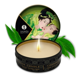 Фото shunga massage candle - массажная свеча с ароматом зелёного чая, 30 мл  в профессиональном Секс Шопе