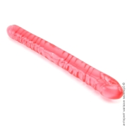 Фалоімітатори з двома кінцями - подвійний фаллоімітатор double dong jellies pink фото