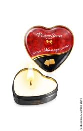 Фото масажна свічка сердечко - plaisirs secrets caramel, 35ml в профессиональном Секс Шопе