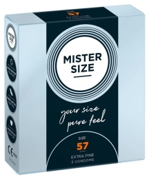 Фото mister size 57 мм - презервативы, 3 шт в профессиональном Секс Шопе