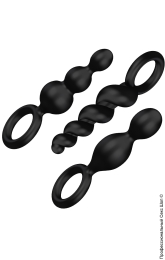 Фото набір анальних пробок - plugs black (set of 3) в профессиональном Секс Шопе