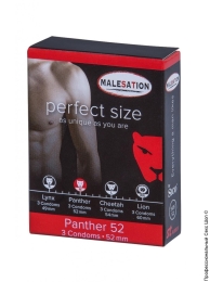 Фото насадки з гладкою поверхнею malesation panther 52 - 3 шт. в профессиональном Секс Шопе